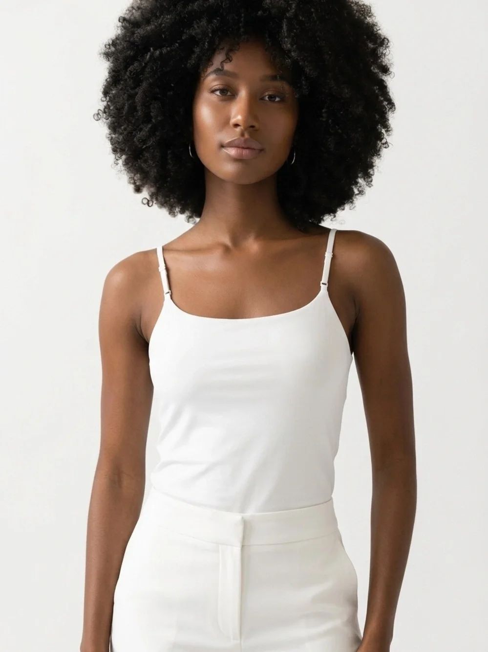 EXPRESS | White Adjustable-Strap Cami Tank Top Women’s Size Small